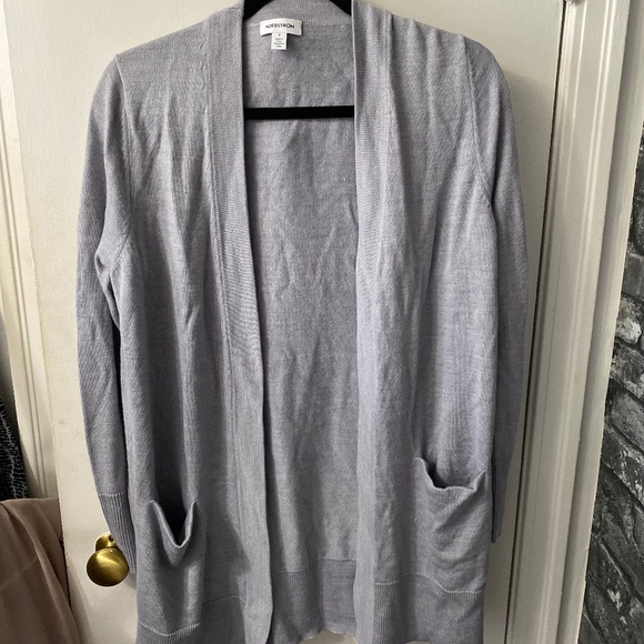 -Nordstrom merino wool blend cardigan with pockets size S, lilac - Picture 1 of 6